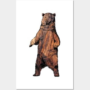 Wood Bear Posters and Art